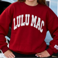 Lulu Mac Sweatshirt // Crimson & White