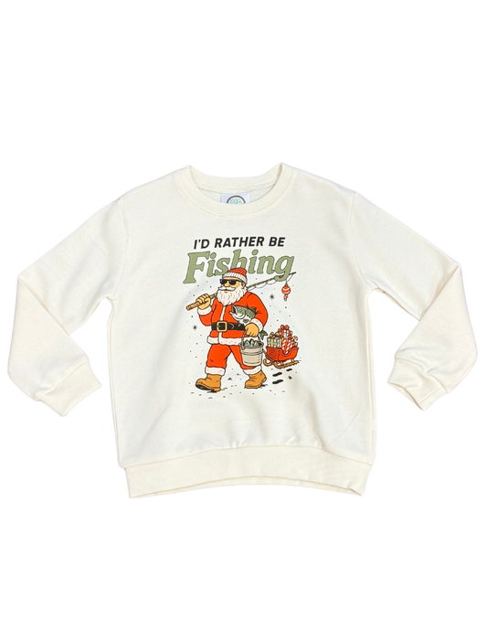 Id Rather Be Fishing Sweatshirt // Ivory