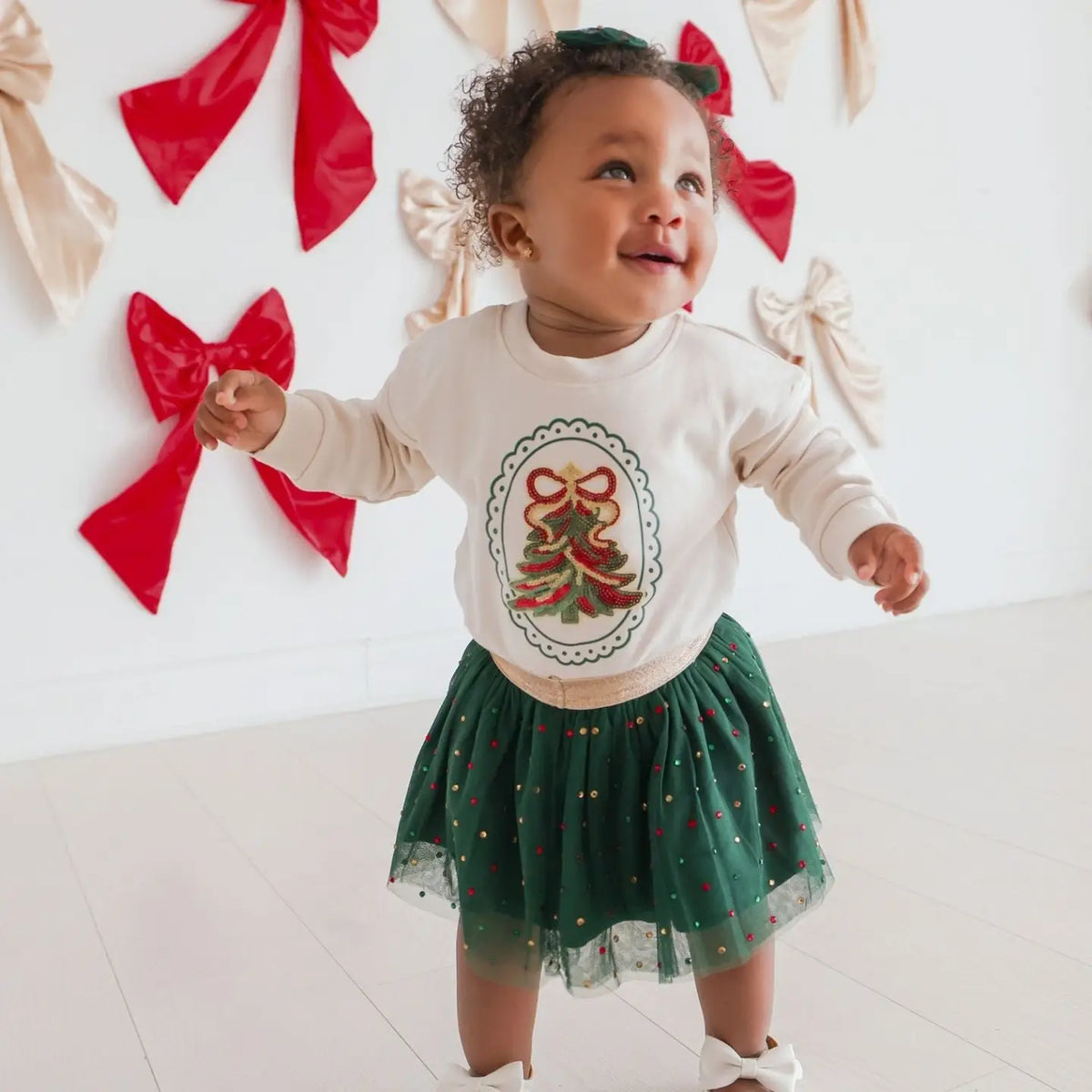 Sequin Christmas Tree Romper