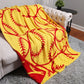 Reversible Baseball Patterned Throw Blanket