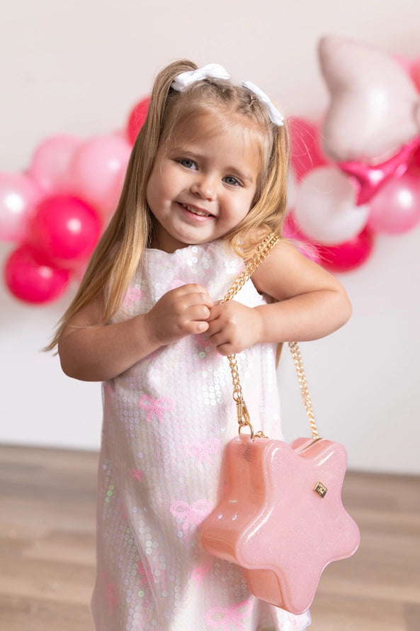 Taylor Star Purse // Light Pink Sparkle