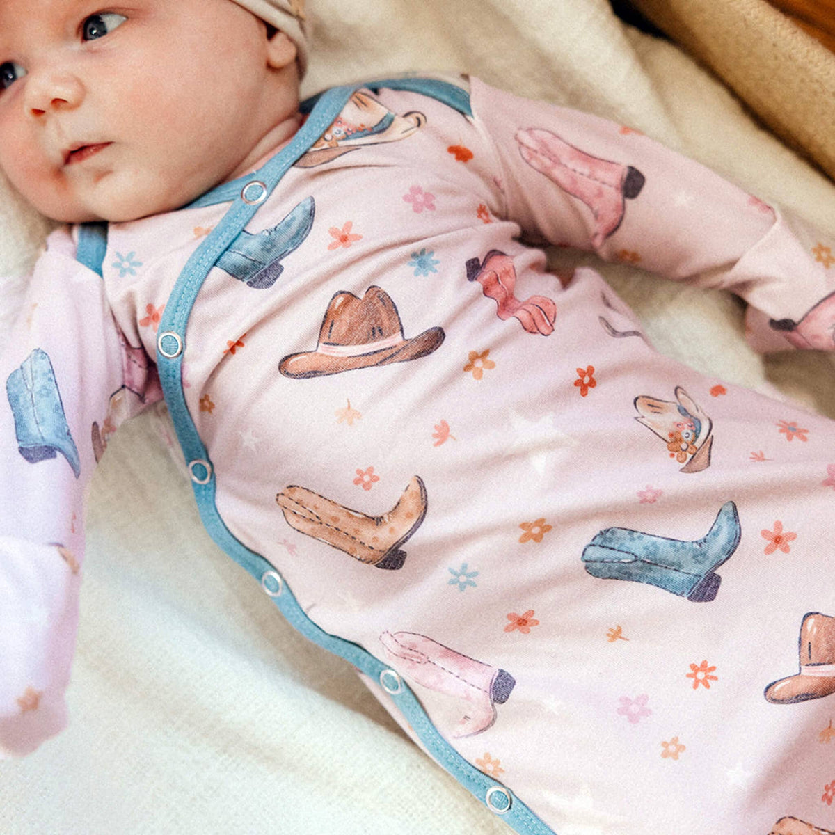 Newborn Knotted Gown // Cheyenne