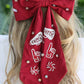 Cheer Them On Hair Bow BURGUNDY