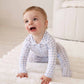 Peter Pan Collar Zipper Footie | Dusty Blue Gingham (Wholesale)