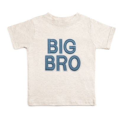 Big Bro Embroidered Patch Short Sleeve T-Shirt - Family Fun