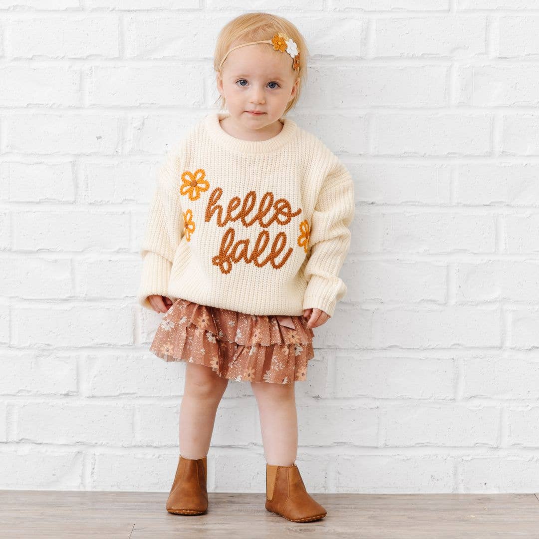 Hello Fall Knit Sweater - Girls Clothes