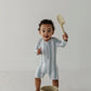 Aqua Grey Stripe Baby Swim Bodysuit