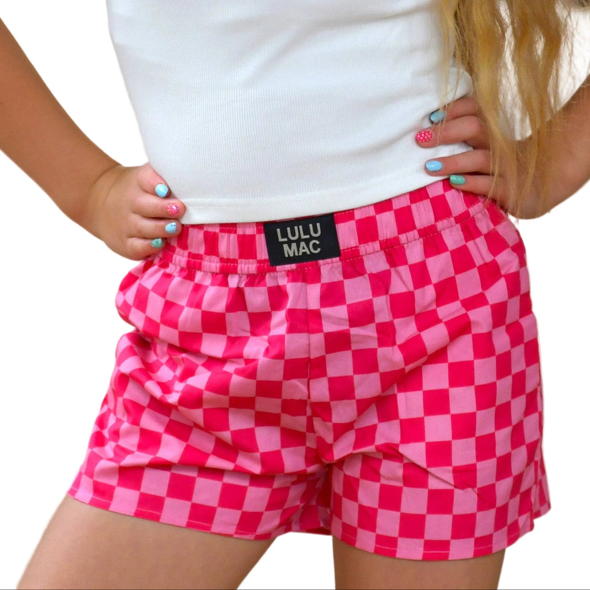 Lulu Mac Shorts // Pink Check