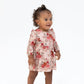 Long Sleeve Ruffle Bodysuit Dress // Sabrina Floral