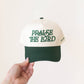 Praise the Lord Christian KIDS Hat - Dark Green & Off-White