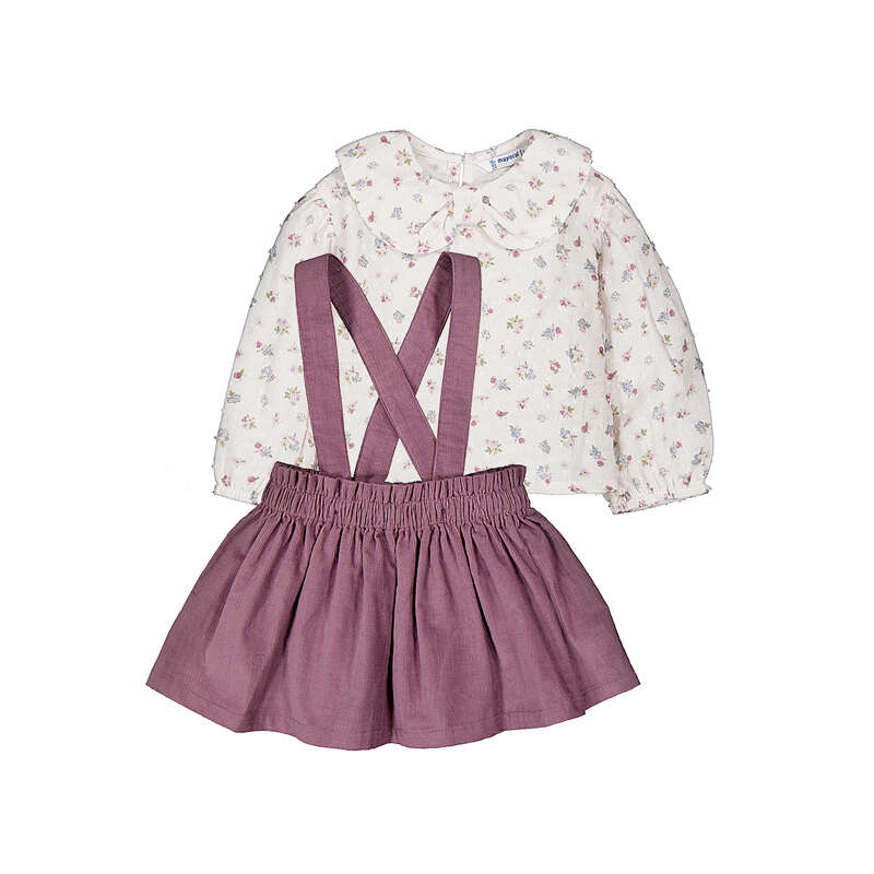Skirt Set with Suspenders // 2950-40