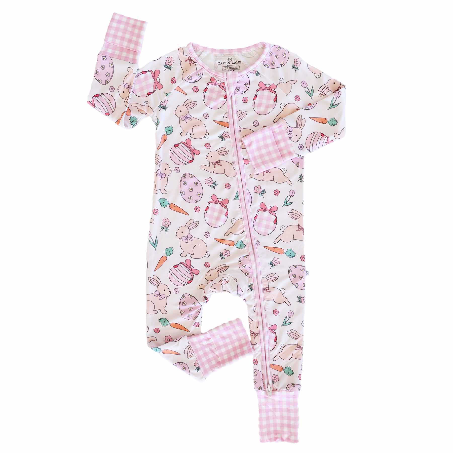 Baby Zipper Sleeper with Bunnies and Easter Eggs