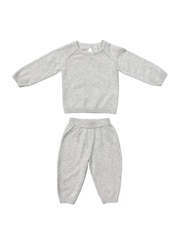 Soft Knit Baby Set // Cream Marble