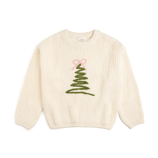 Coquette Christmas Tree Knit Sweater