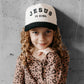 Jesus is King Christian KIDS Hat - Black & Off-White