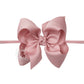 1/4" NYLON PANTYHOSE HEADBAND W/SIGNATURE GROSGRAIN BOW