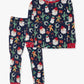 SoftSnooze™ Kids Bamboo Viscose Giddy Up Santa Western Christmas Long Sleeve Pajama Set