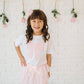 Lace Bow Puff Ink Short Sleeve T-Shirt - Kids Clothing