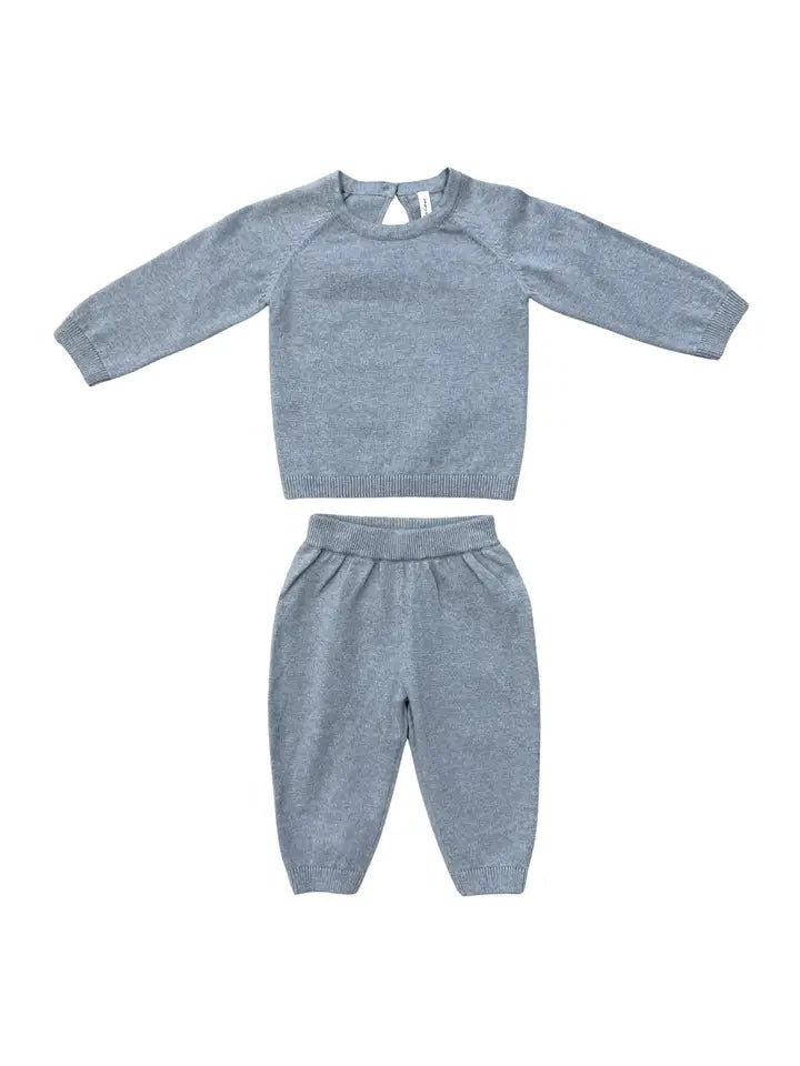 Soft Knit Baby Set // Slate