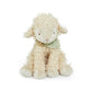 Plush toy sheep with a green checkered scarf 