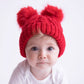 Red Fluffer Beanie Hat Baby & Kids