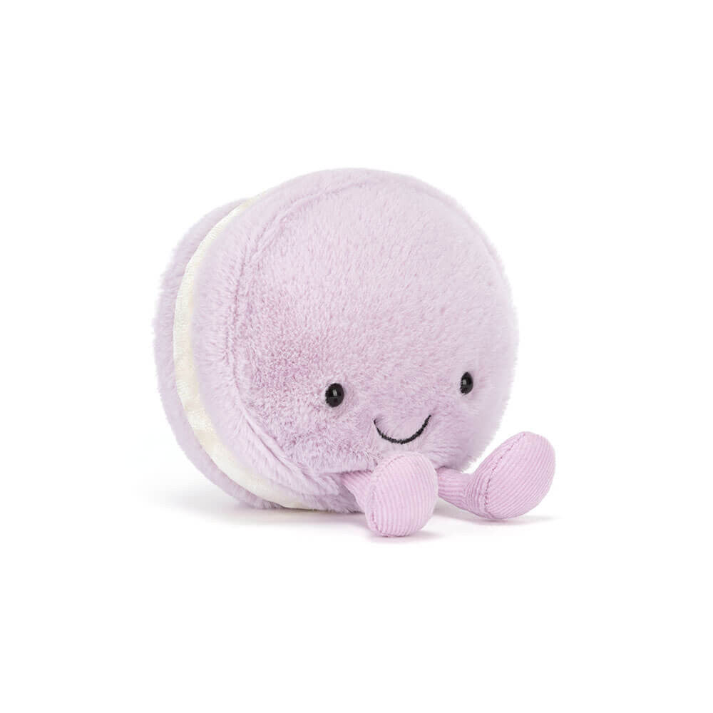 Lavendar Plush Macaron with Smile Face