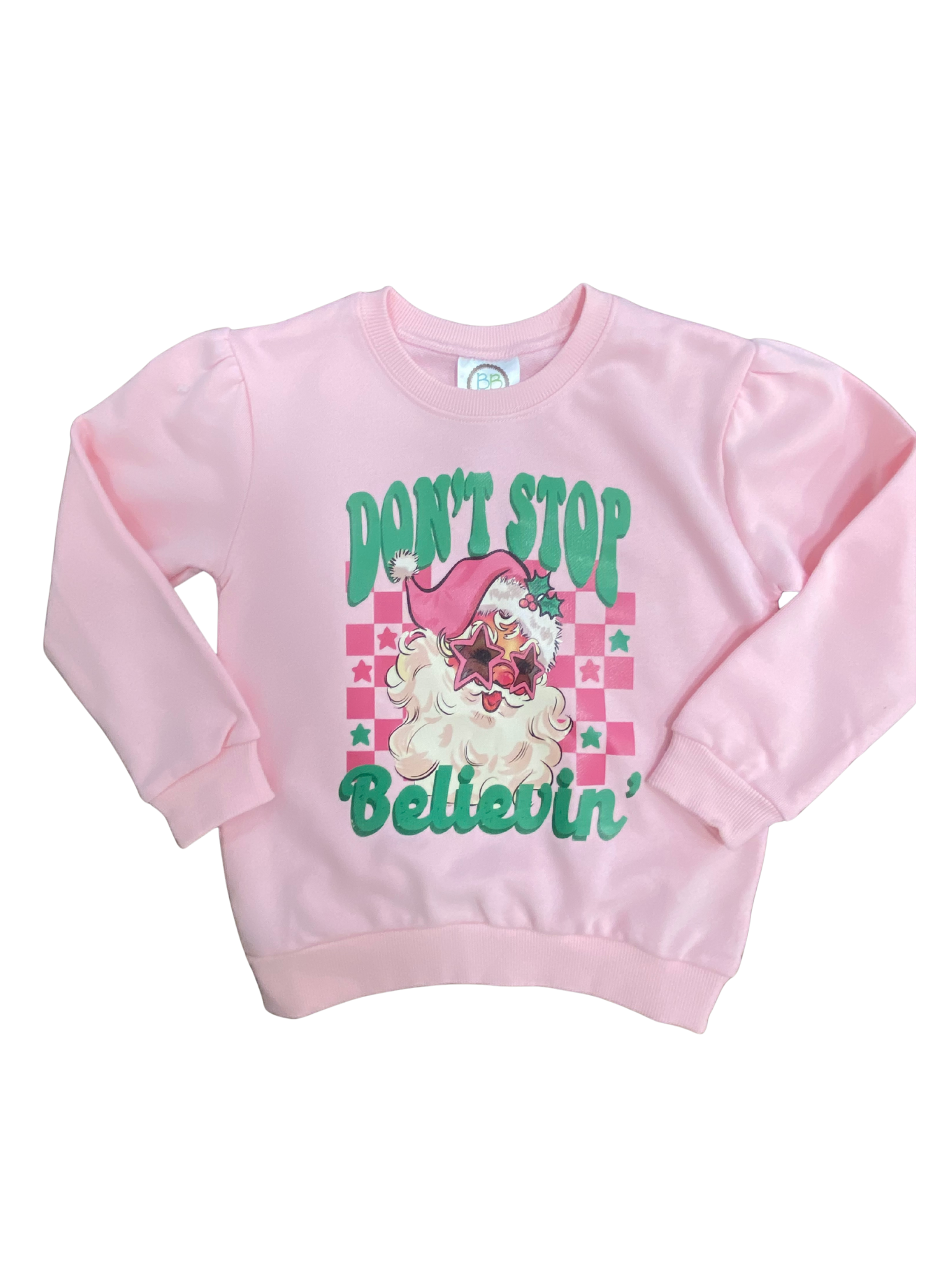 Pink sweatshirt with a santa desing