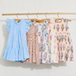 Tia Dress // Pink Prairie Block Print