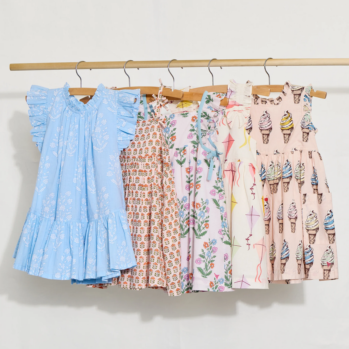 Tia Dress // Pink Prairie Block Print