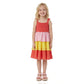 Red Gauze Tiered Dress