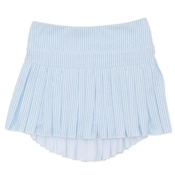 Blue Striped mini pleat skort