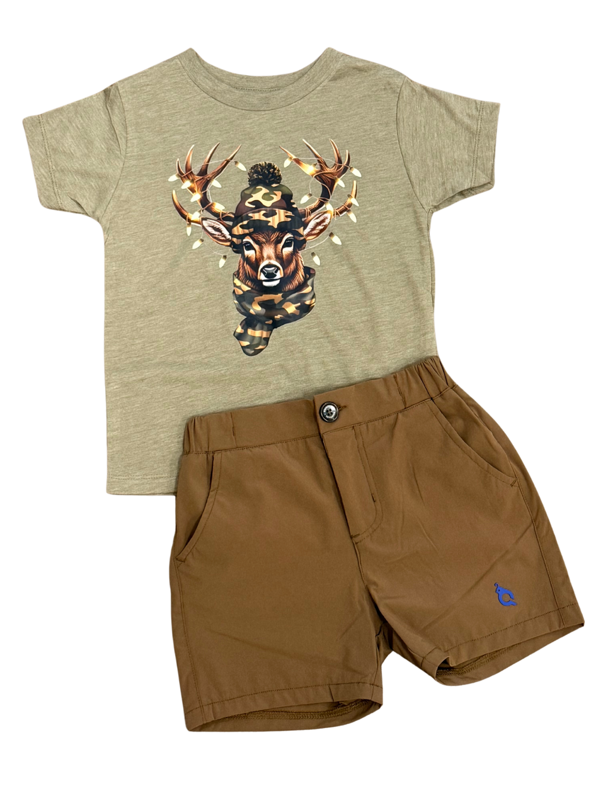 Camo Reindeer Short Sleeve Tee // Olive