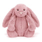 Pink plush bunny toy