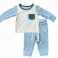 Ski Blue Colorblock Pocket Shirt