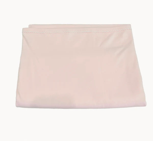 Light pink Blanket with white trim