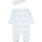 Blue Roses Floral Footie