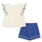 Blue Floral Woven Play Set