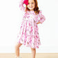 Boot Scootin 3/4 Sleeve Ruffle Twirl Dress
