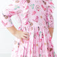 Pink Dress with Boots and Western designs