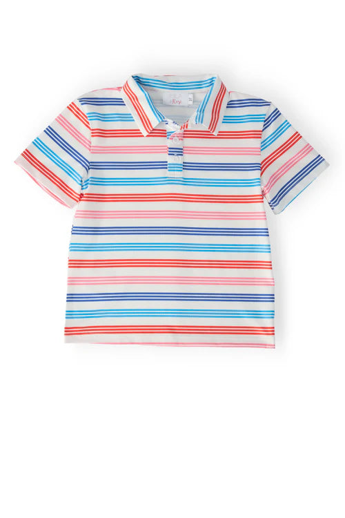 Red White & Stripe S/S Polo