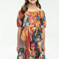 Colorful Floral Briton Court Dress