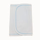 White Burp Cloth with Baby Blue Picot Trim