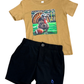 Touchdown & Turkeys Short Sleeve Tee // Brown
