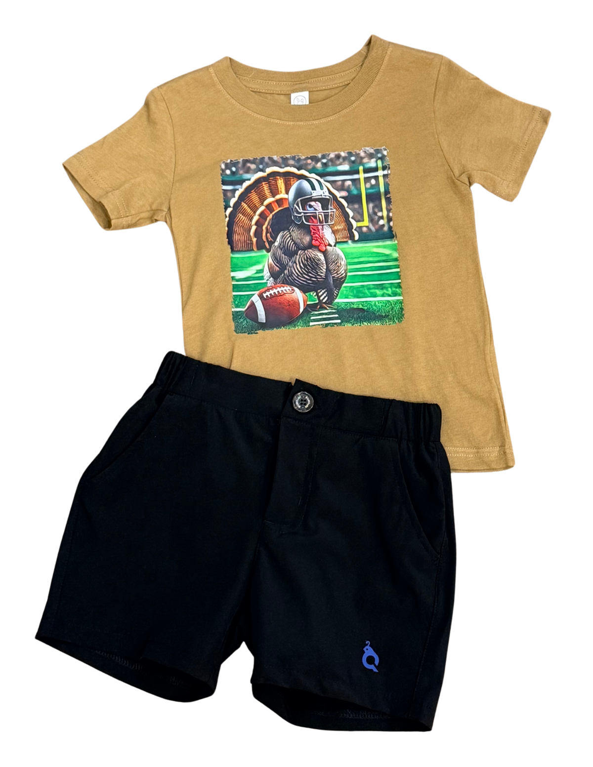 Touchdown & Turkeys Short Sleeve Tee // Brown