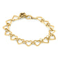 Gold Heart Chain Bracelet