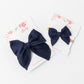 Classic Hair Bow // Navy Blue