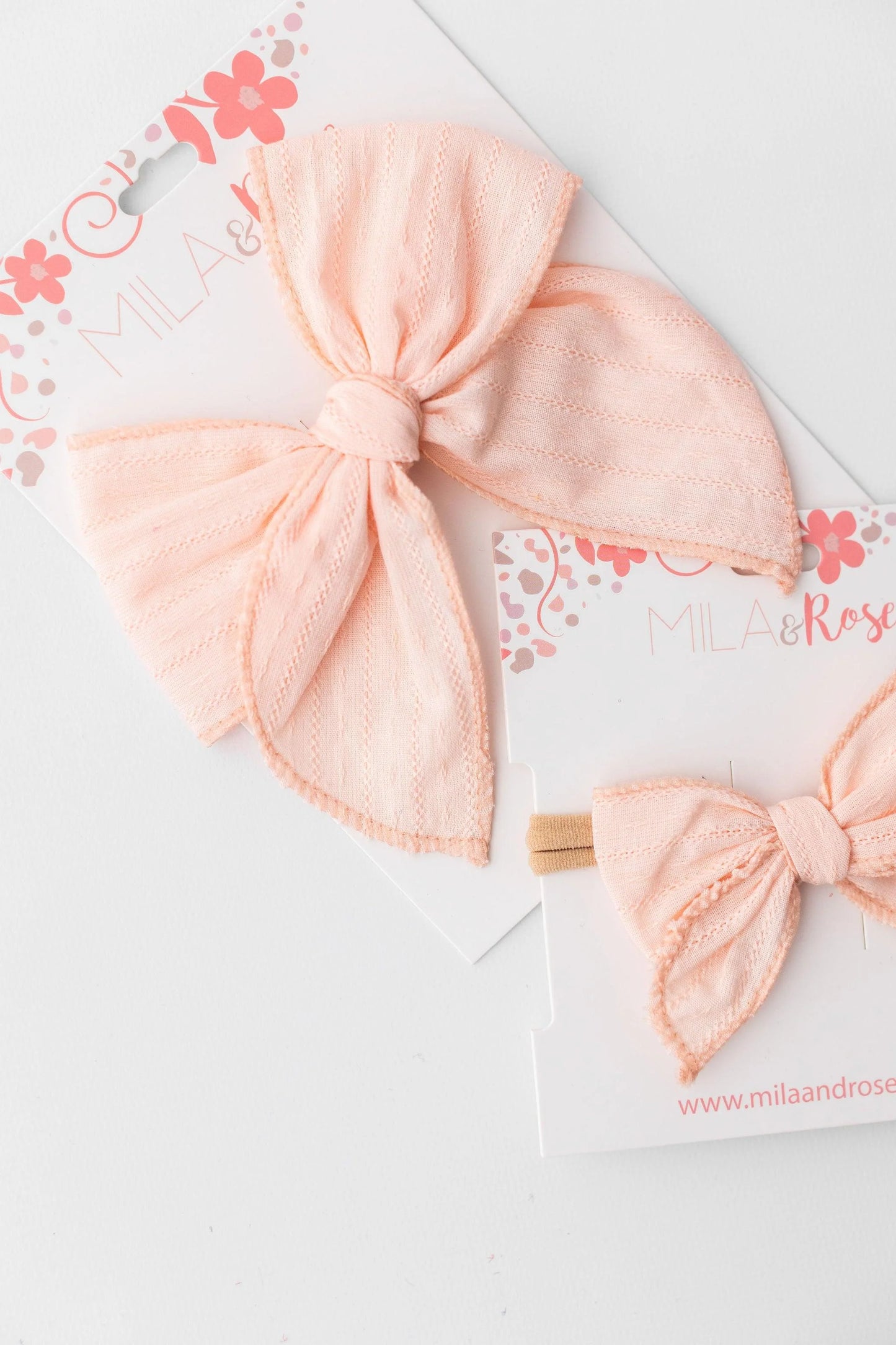 Classic Hair Bow // Petal Pink