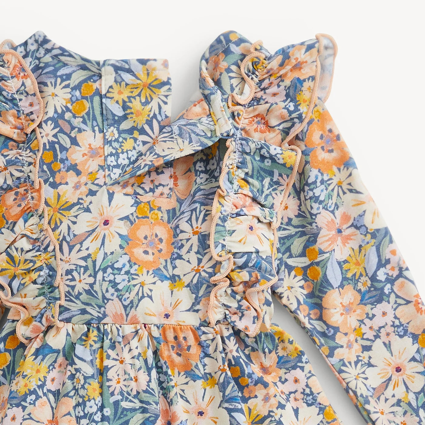 Flora Modal Ruffle L/S Dress with leggings