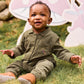Green Corduroy Boy Romper