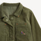 Green Corduroy Boy Romper
